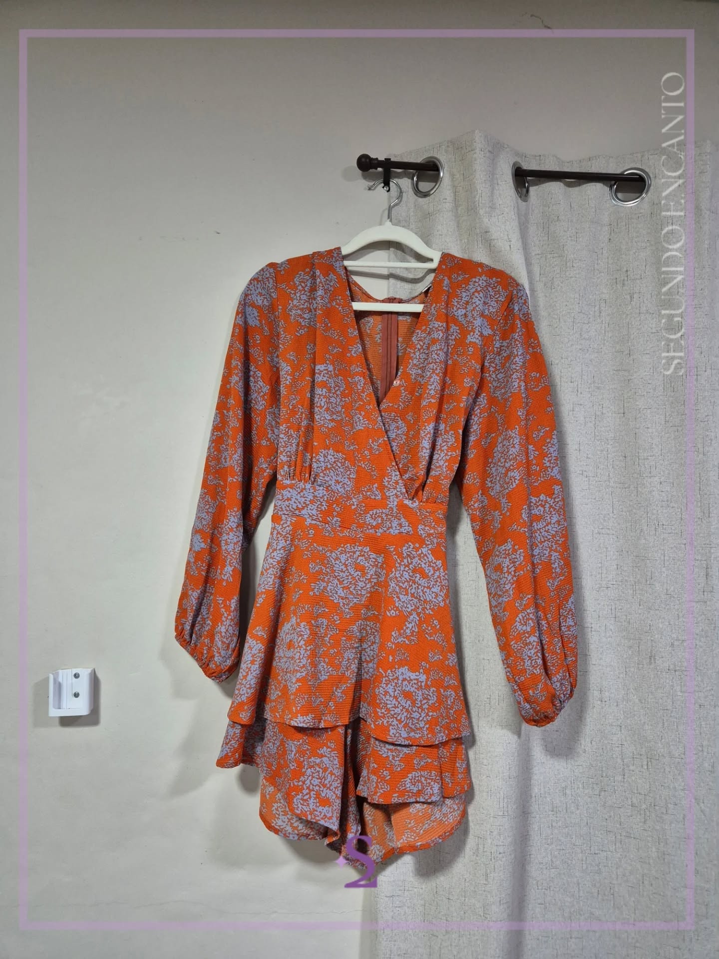 Romper floreado color naranja M - Image 1