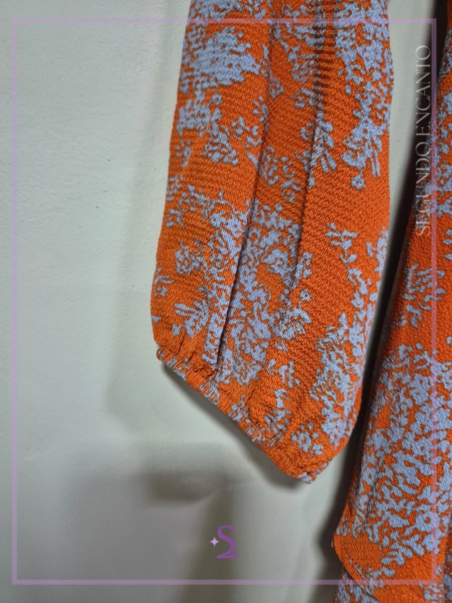 Romper floreado color naranja M - Image 7