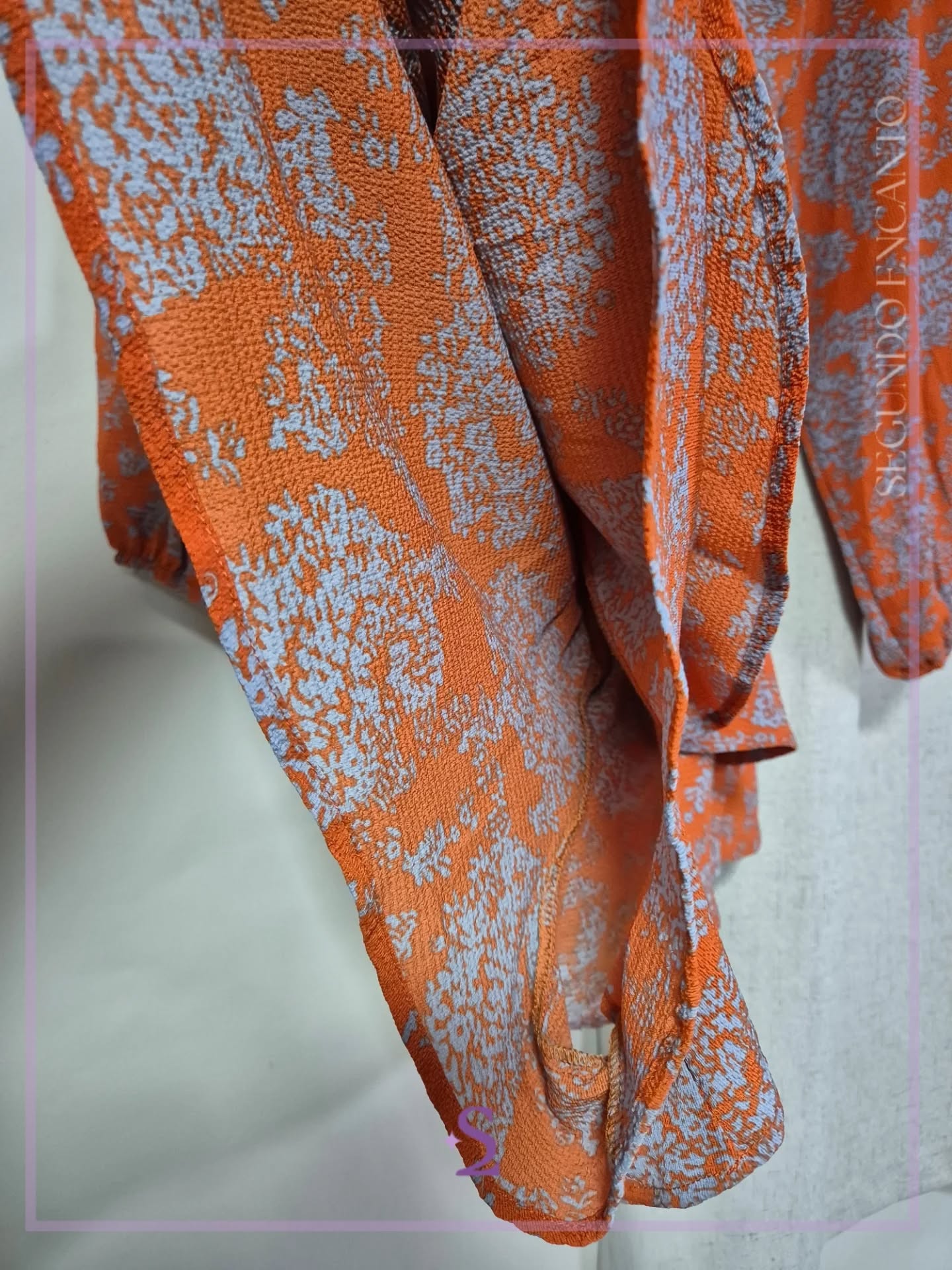 Romper floreado color naranja M - Image 8