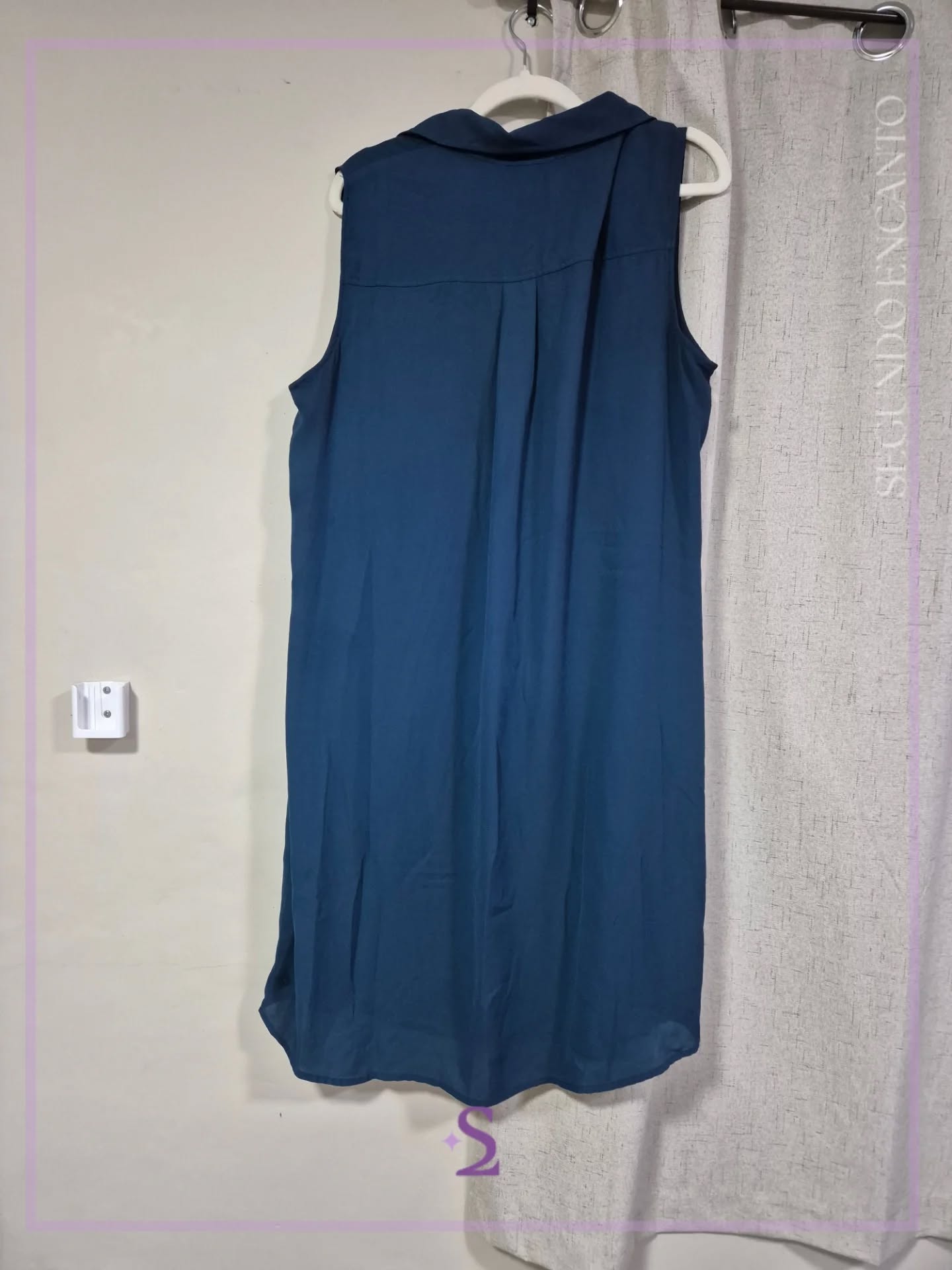 Vestido tipo tunica azul L - Image 3