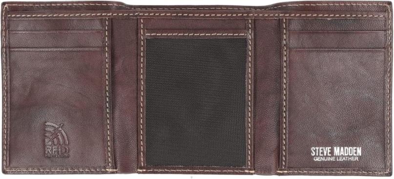 Steve Madden Billetera Triple RFID para Hombre con Ventana de Identificación - Image 3