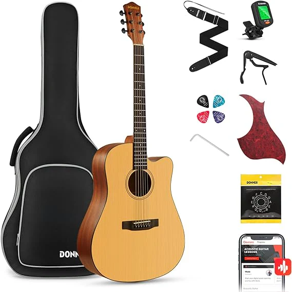 Guitarra Acustica Donner Ec1250 Dad-140C Kit - Image 1