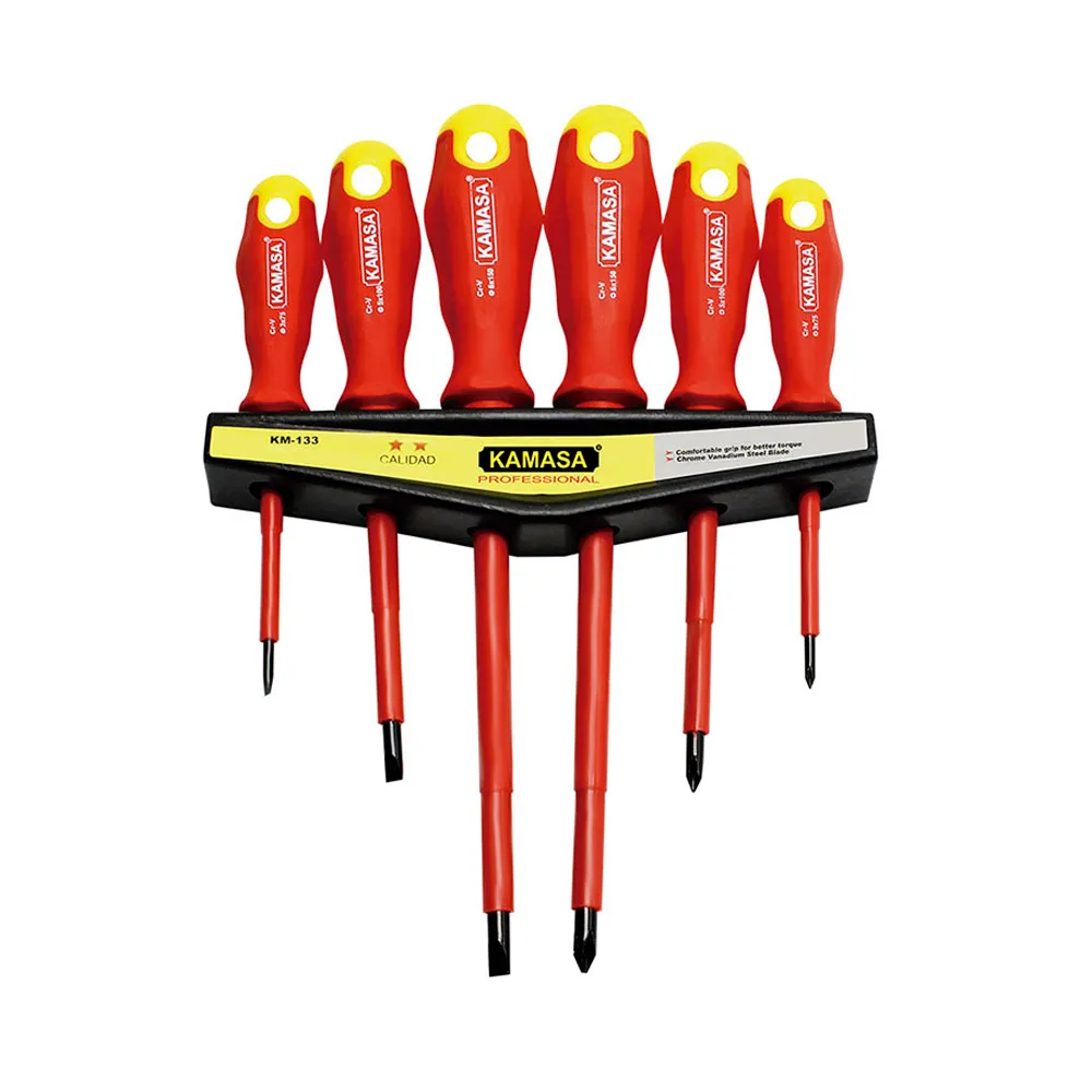 Juego de Destornilladores Dieléctricos-1000v Kamasa 6 Piezas - Image 1