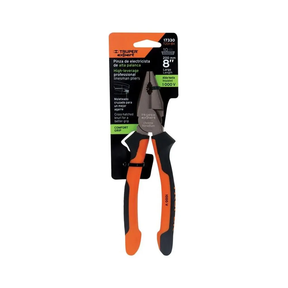 Alicate universal para electricista1000V 8 pulg. truper - Image 1