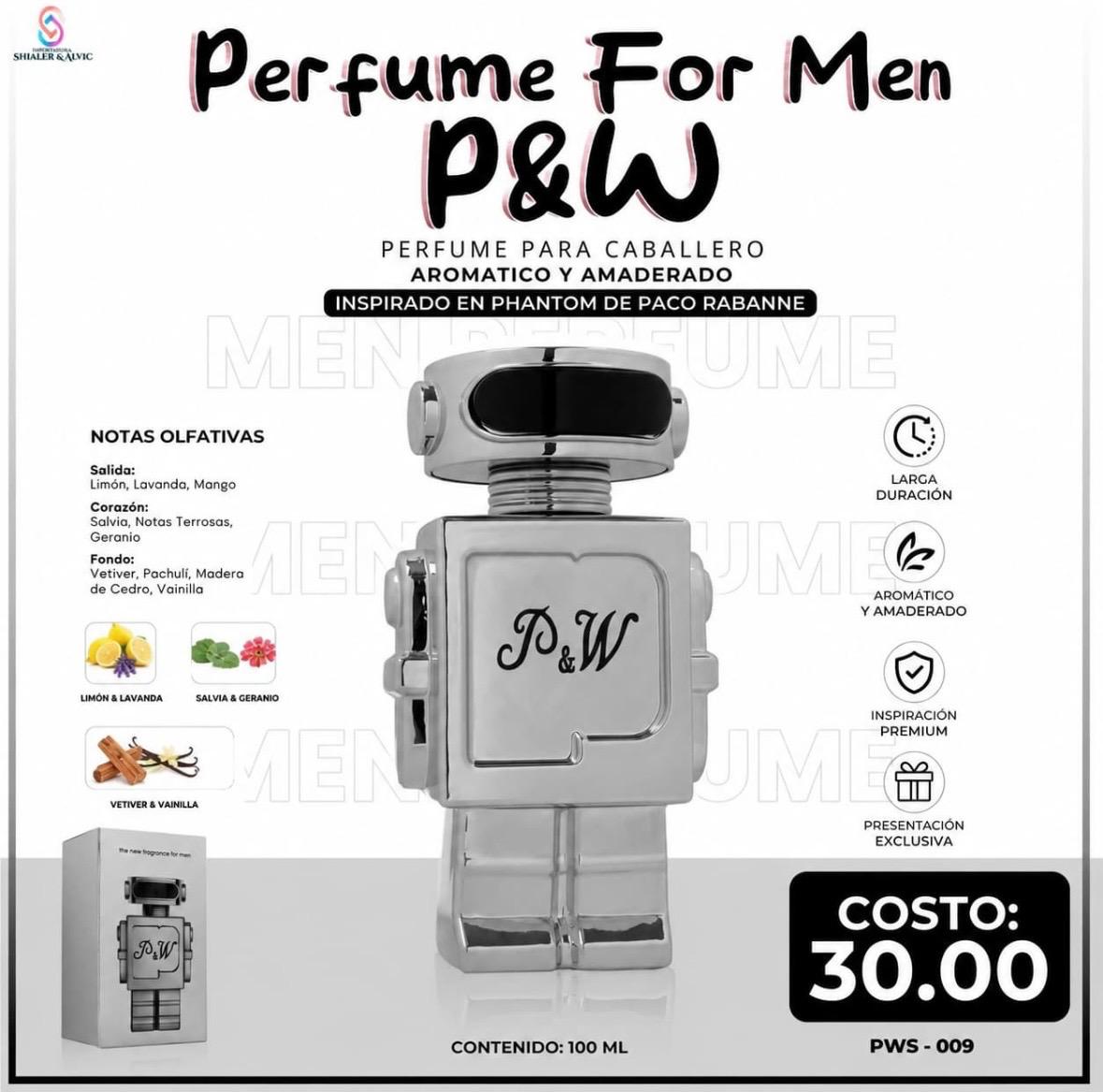 Perfume Hombre P&W 100ml For Men | Inspirado en Phantom de Paco Rabanne - Image 1