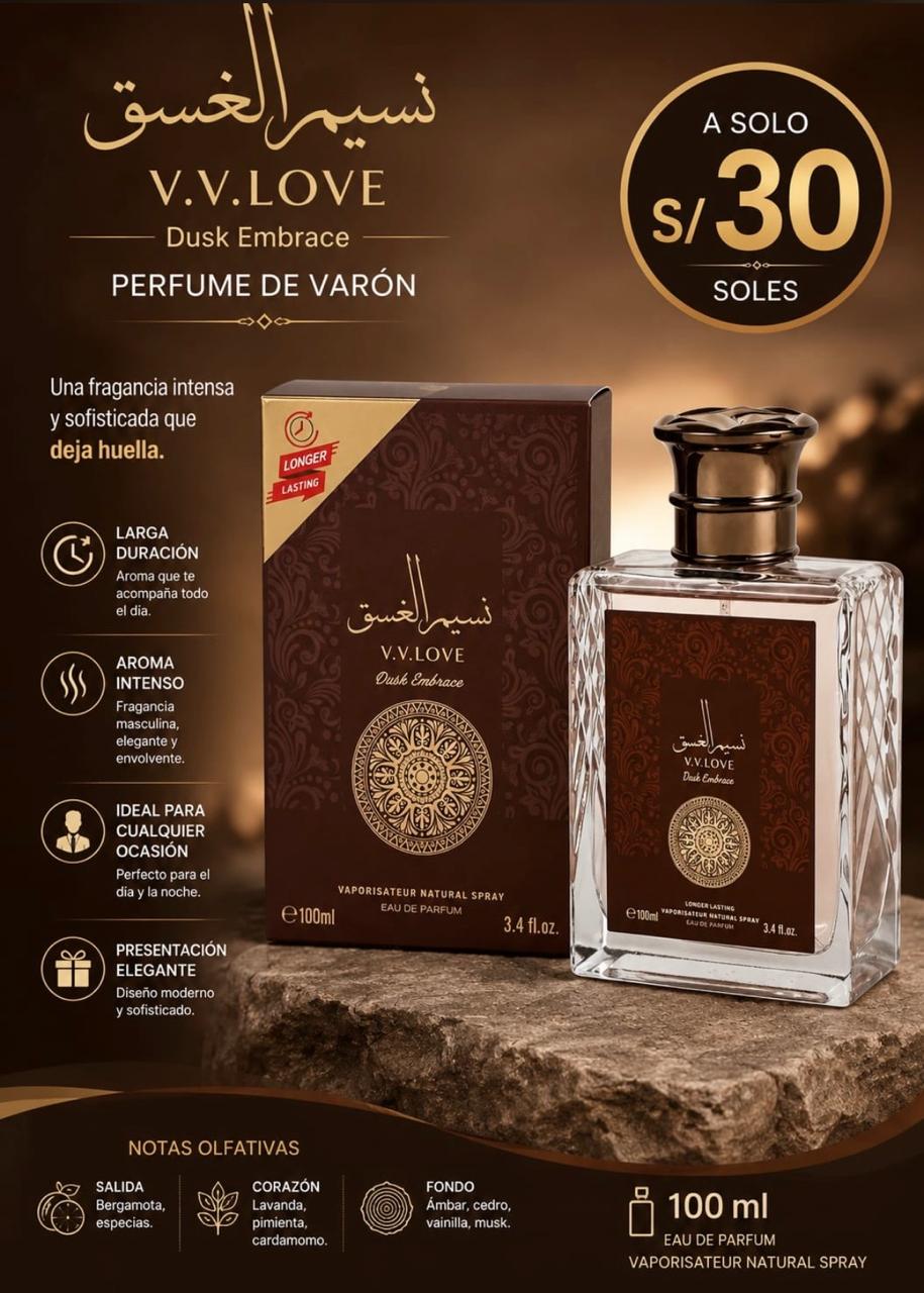 V.V.LOVE Dusk Embrace | Perfume Hombre Sofisticado 100ML - Image 1