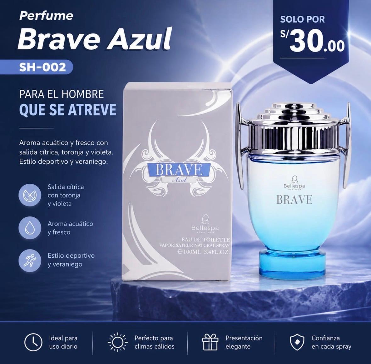 BRAVE AZUL| Perfume Hombre 100ml | Fresco y Duradero - Image 1