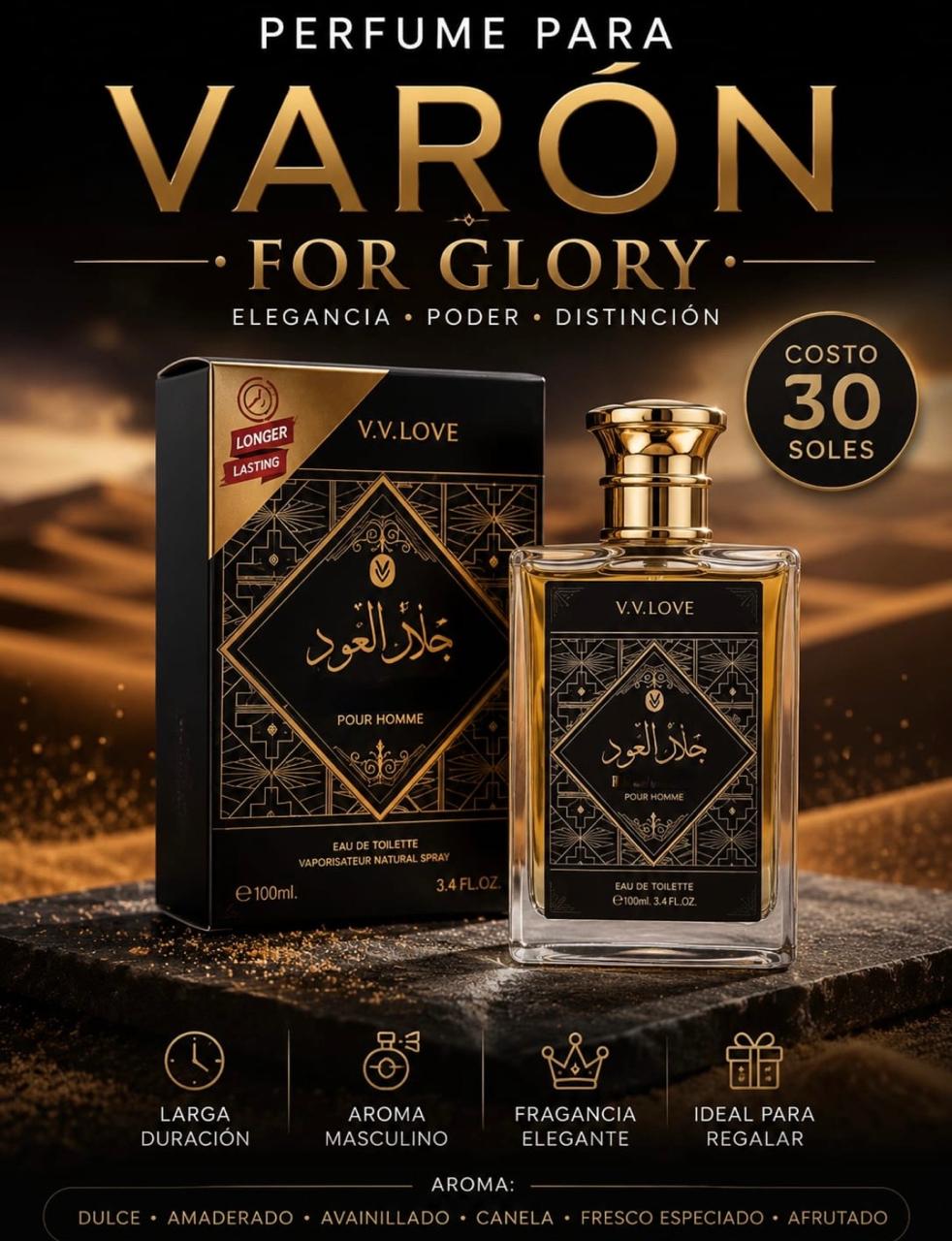 Perfume Hombre V.V.LOVE For Glory 100ml | Inspirado Bade'e Al Oud Lattafa - Image 1