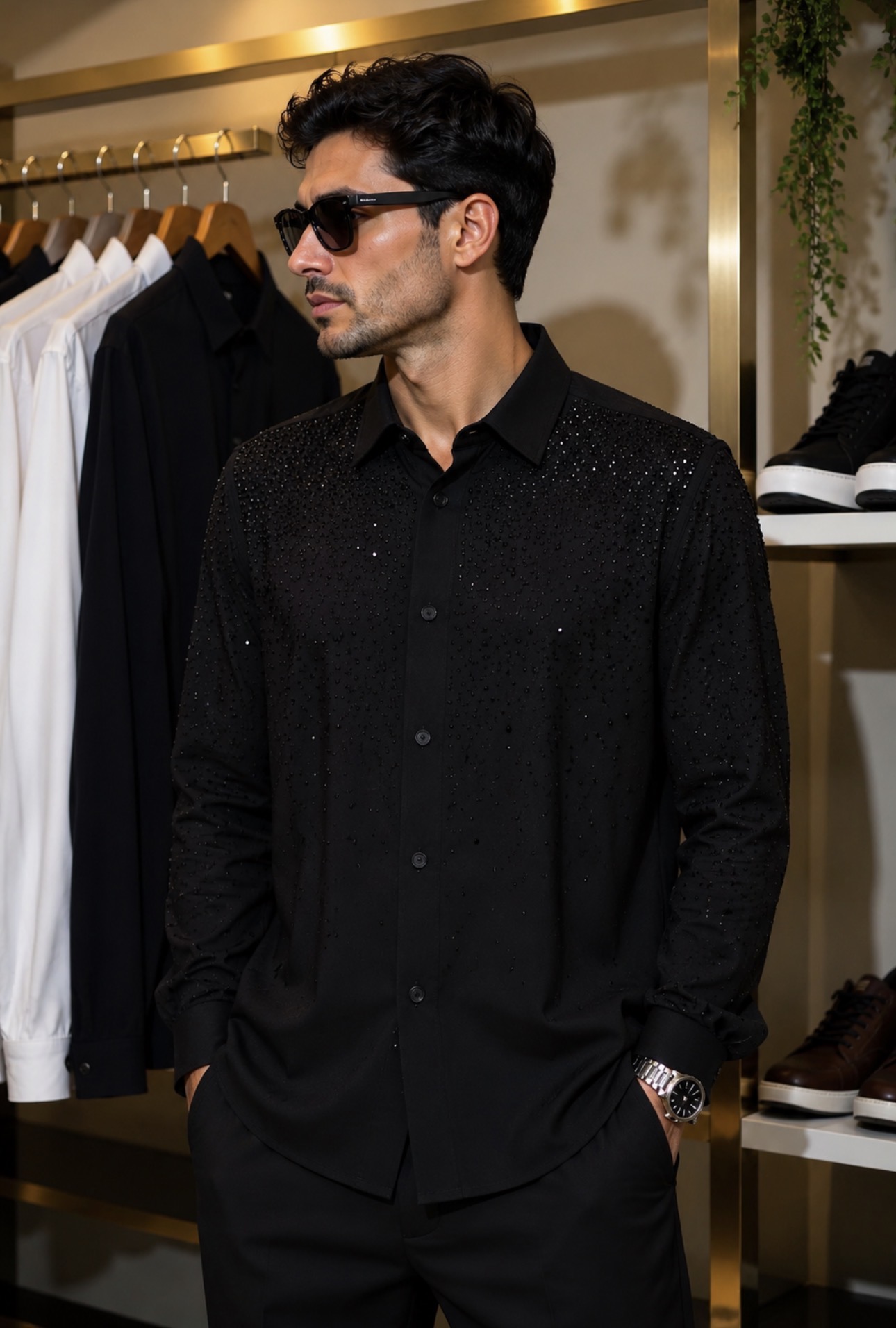CAMISA LARGA BRILLOS - Image 1