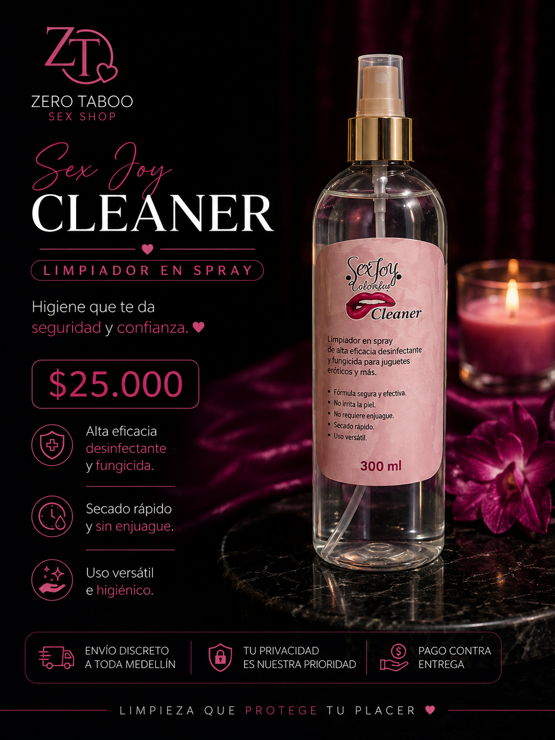 Spray Desinfectante SexJoy Cleaner - Image 1