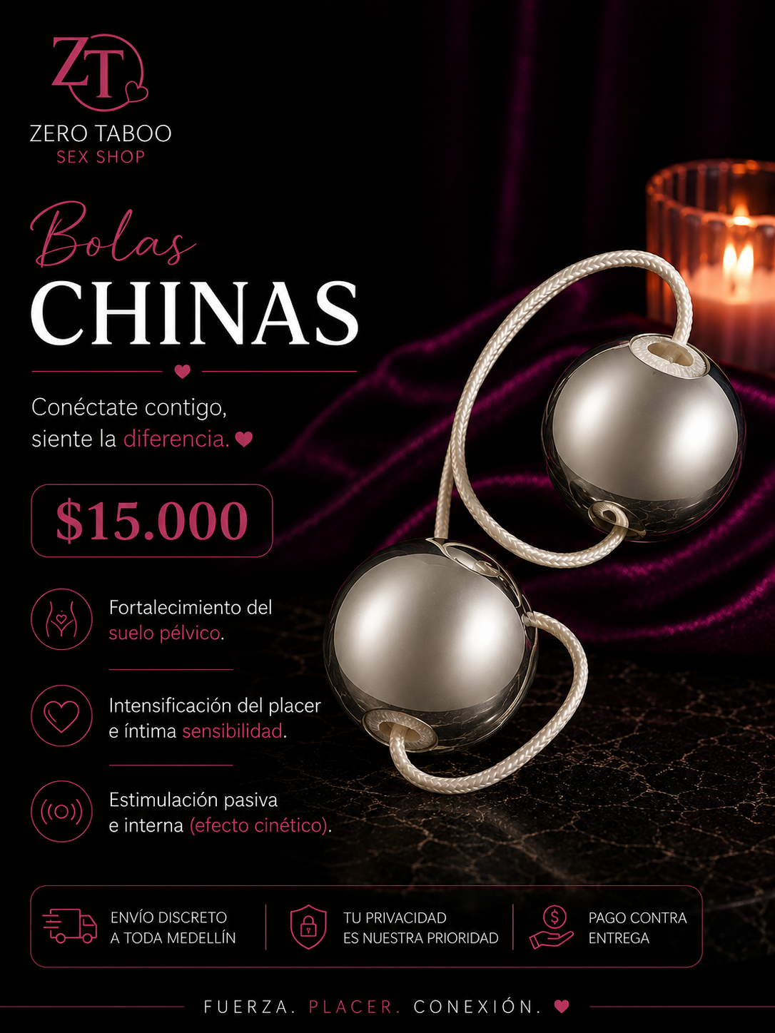 Bolas Chinas Metálicas de Bienestar y Placer - Image 1
