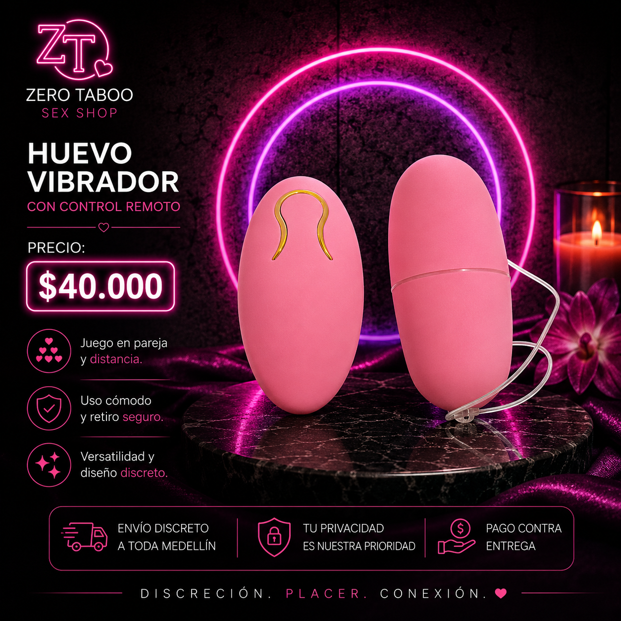 Huevo Vibrador con Control Remoto - Image 1
