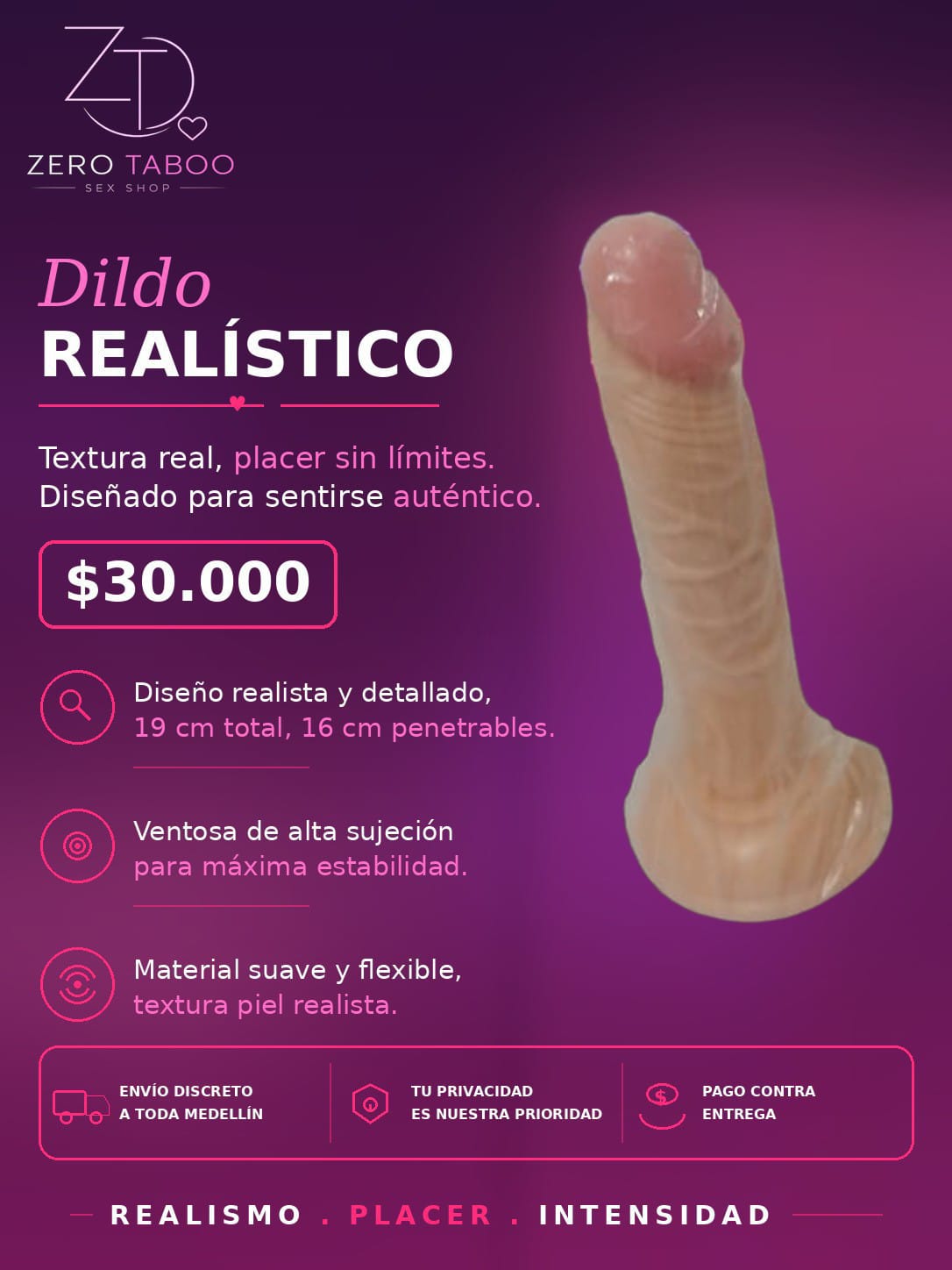 Dildo Realístico con Ventosa - Image 1