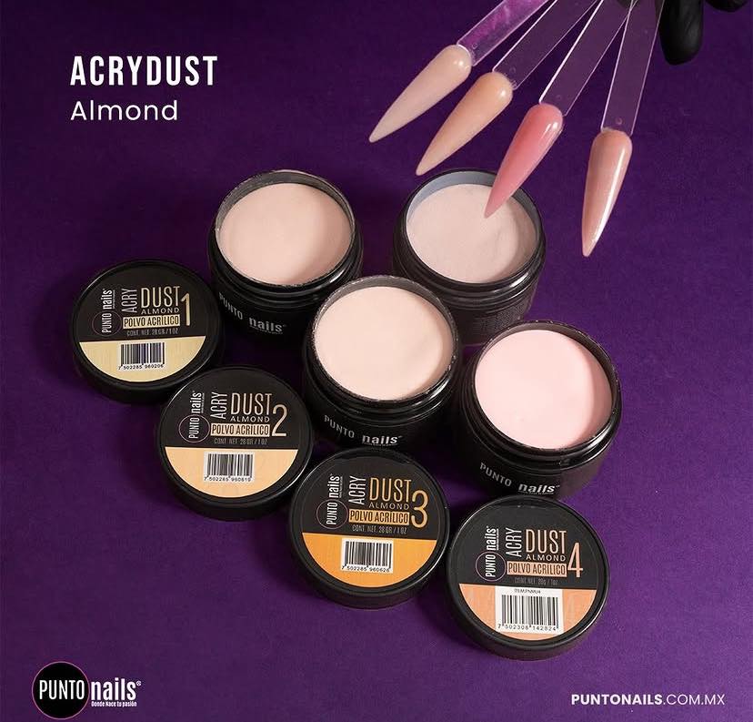 ACRILICO DUST ALMOND 1OZ PUNTO NAILS - Image 1
