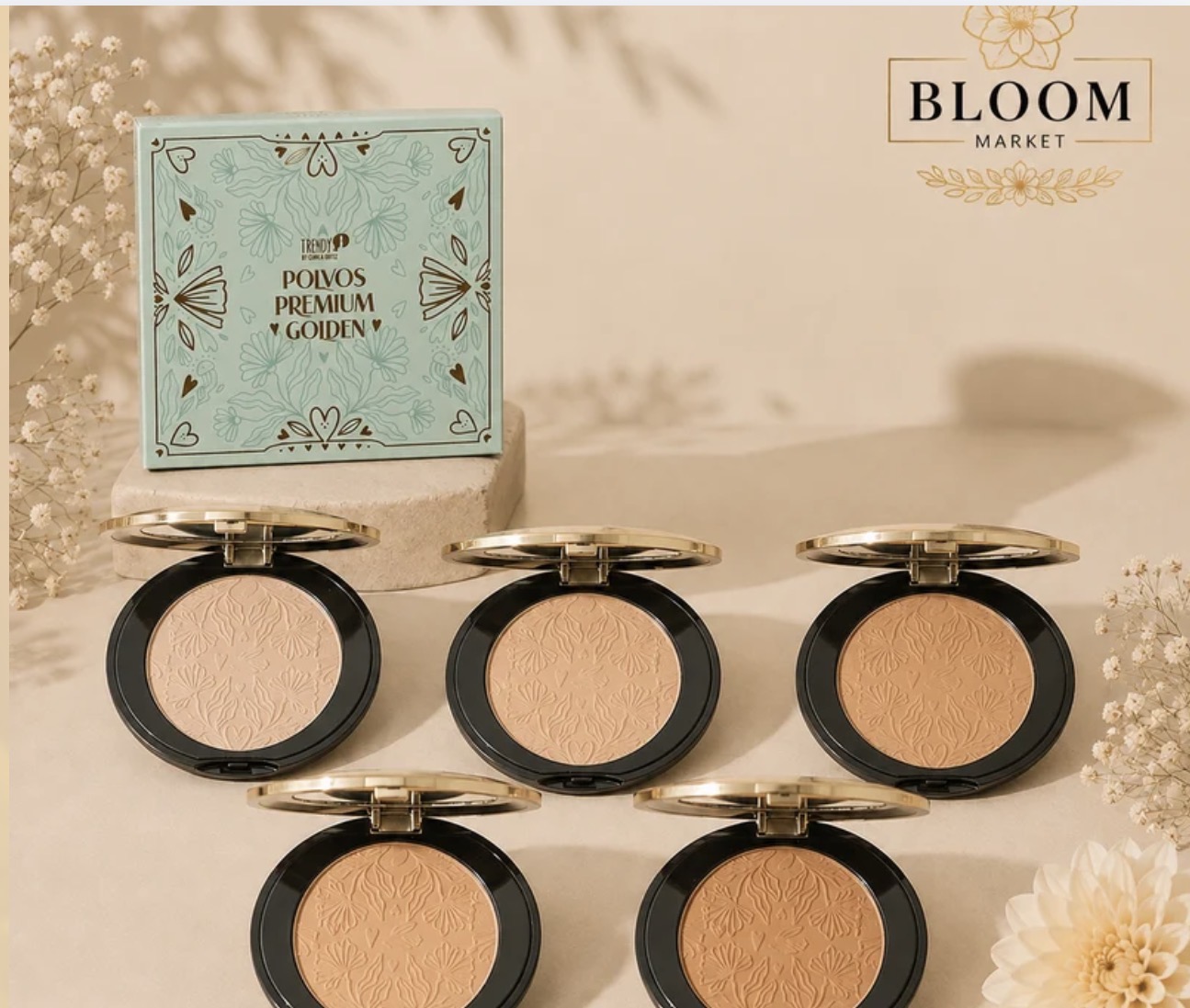 Polvos Compactos Golden Trendy - Image 1