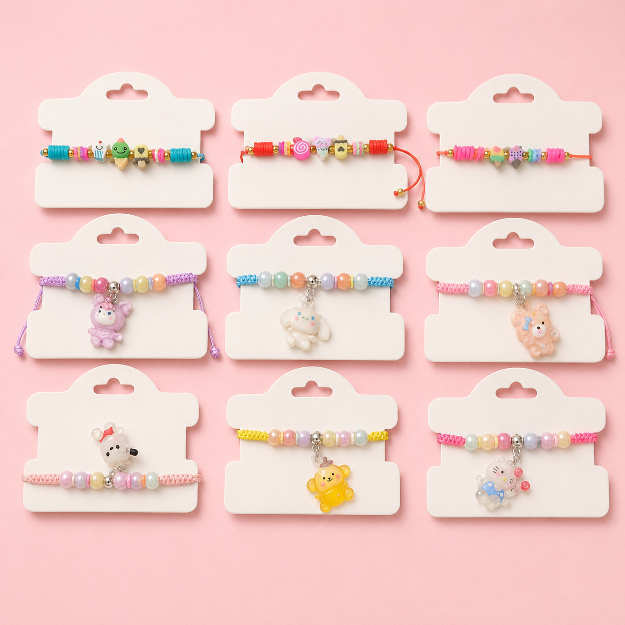 Handmade Beaded Charm Bracelets - Image 1
