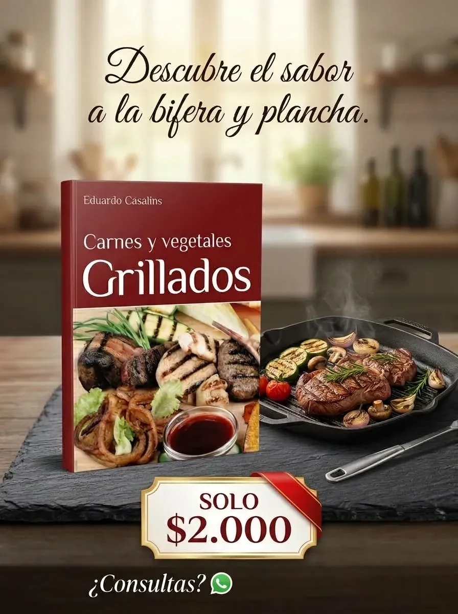 Carnes y vegetales grillados