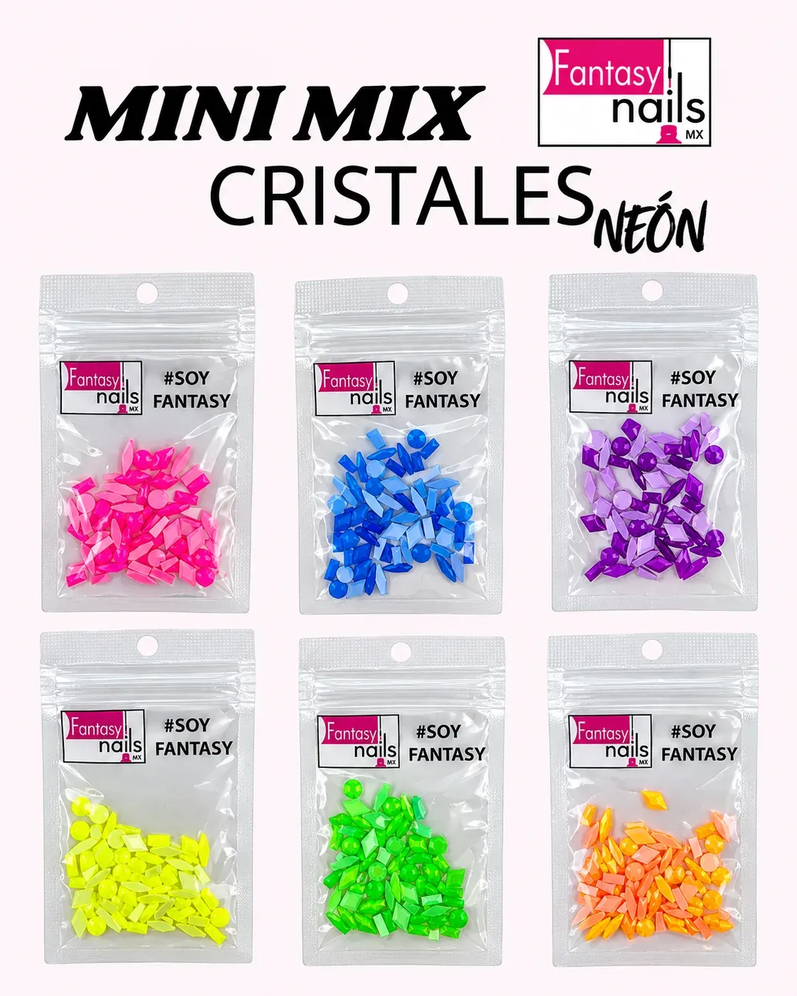  CRISTAL MIX FORMAS NEON FANTASY NAILS