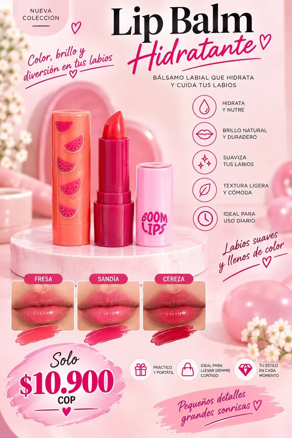 Lip Balm Hidratante BOOM LIPS