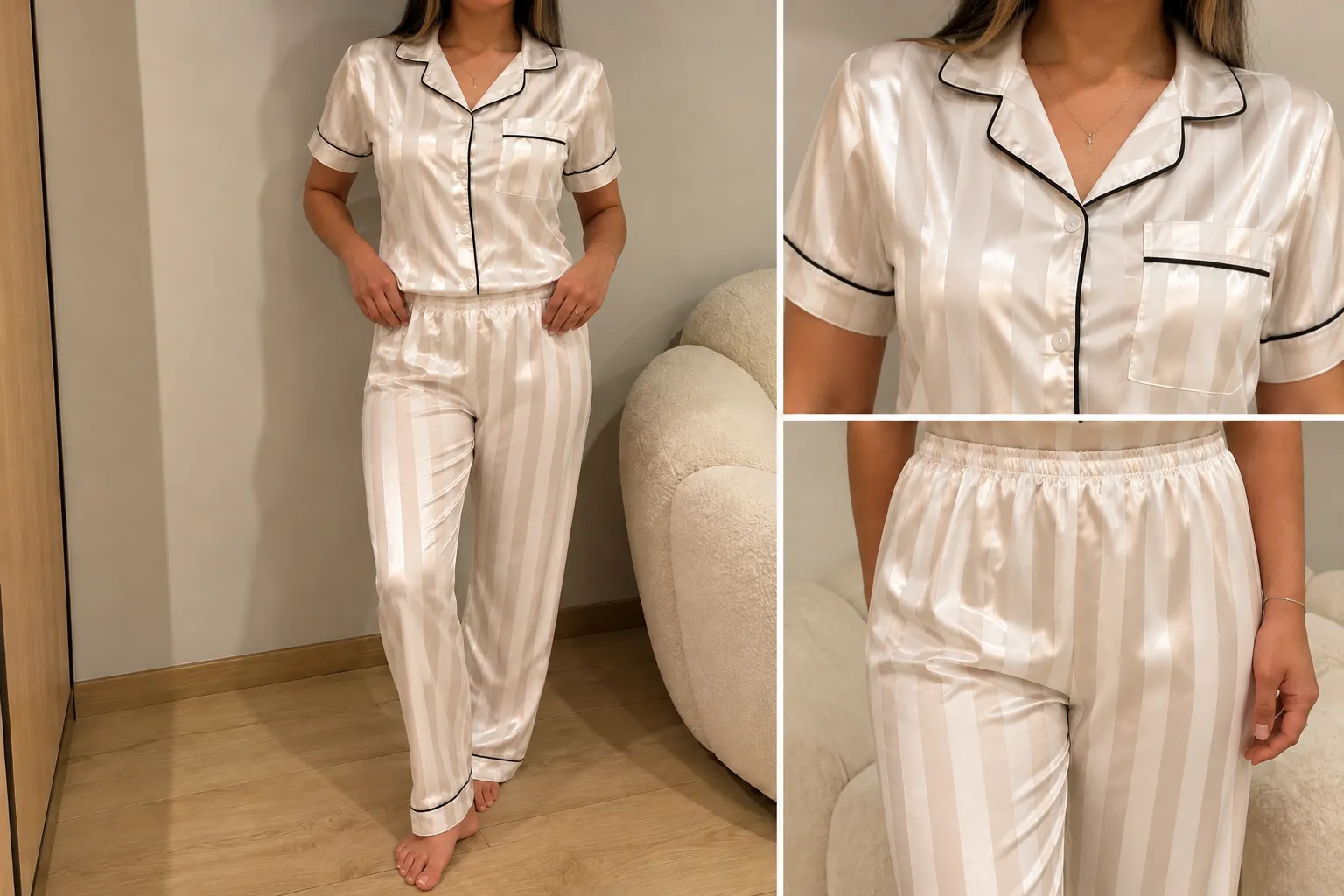 Pijama Ivory Satin - Image 2