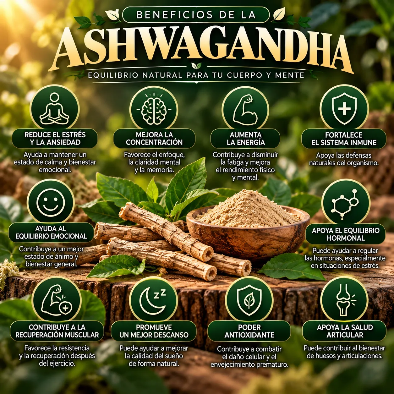 ASHWAGANDHA 300mg-90 cápsulas - Image 2