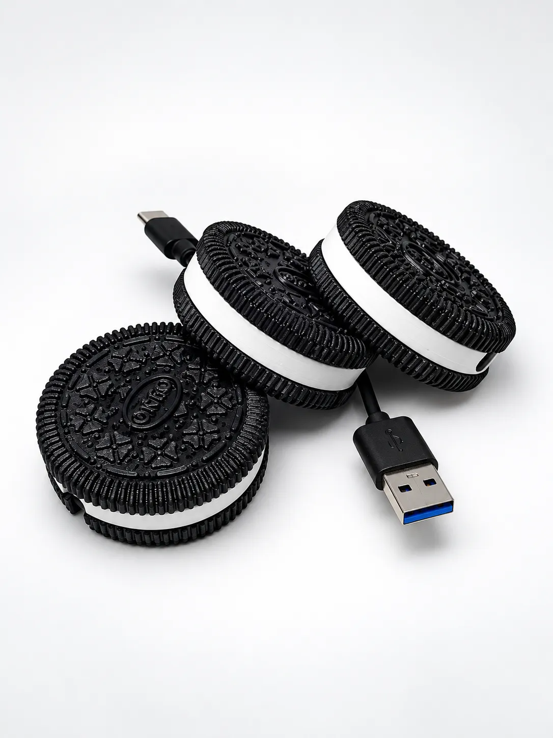 🍪 Portacables Galleta Oreo