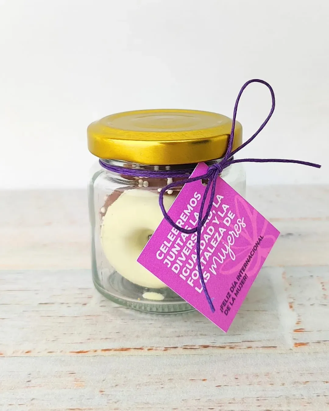 Choco-donuts in a jar