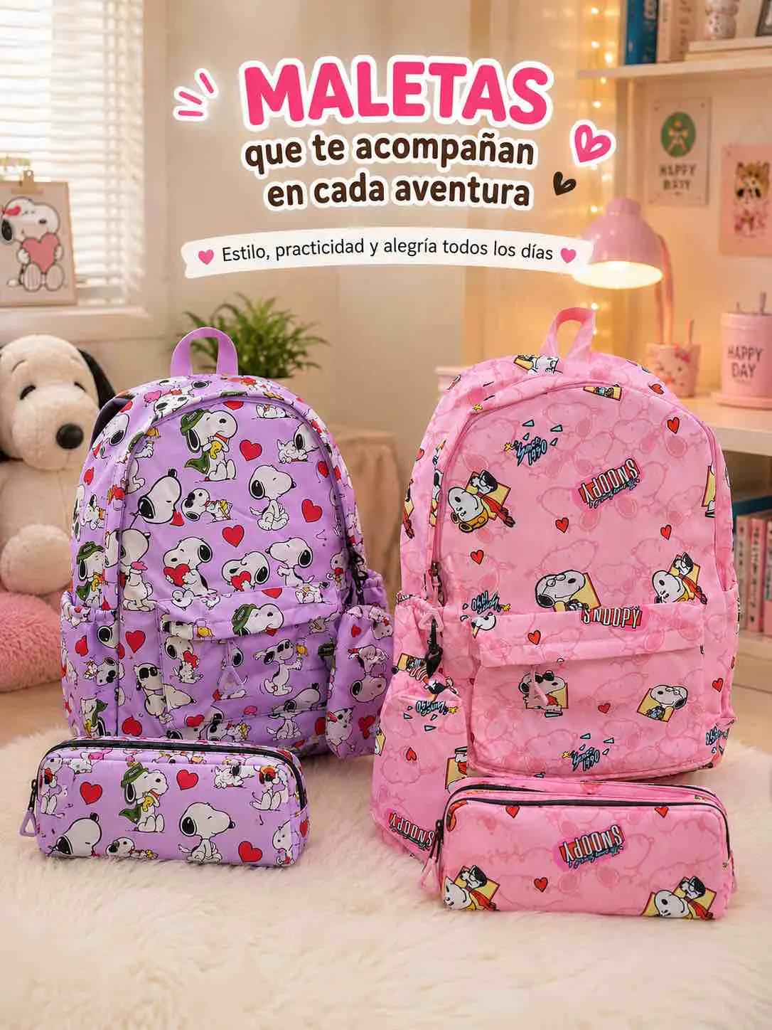 Maleta Snoopy + cartuchera
