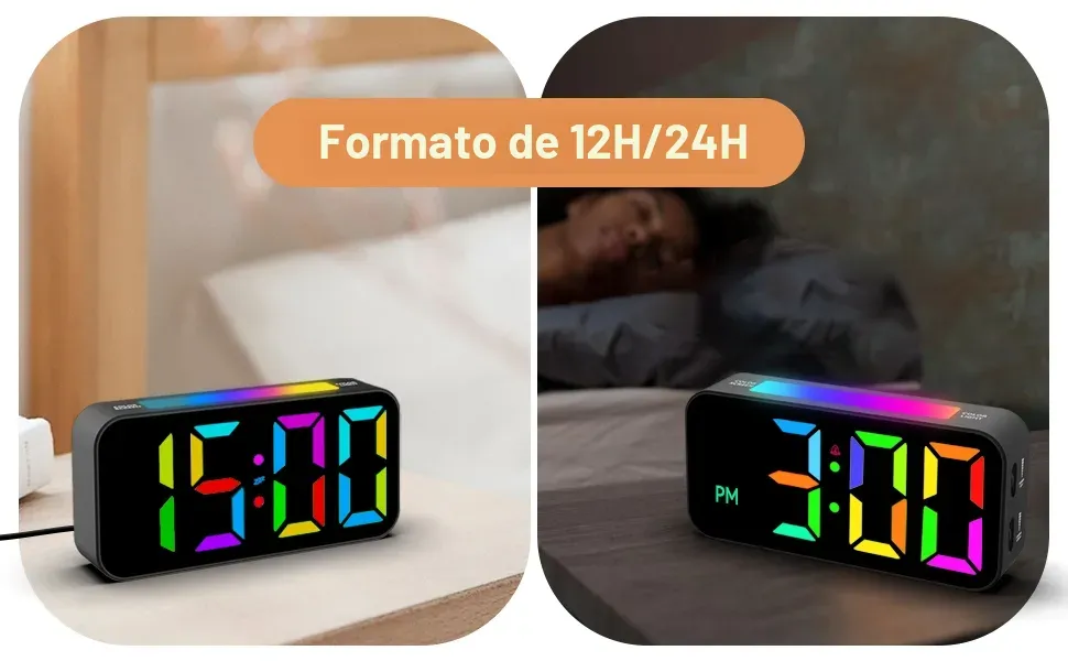 Reloj despertador RGB para niños y adultos - Image 3