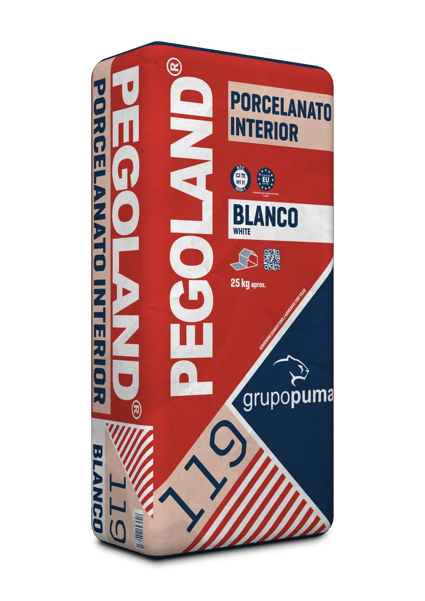 PEGOLAND PORCELANATO INTERIORES GRIS X 25 KG 