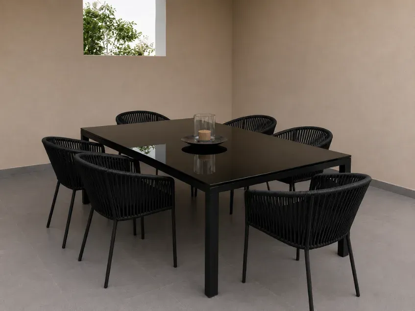 Comedor Luna Cristal (Rectangular) 6 Personas