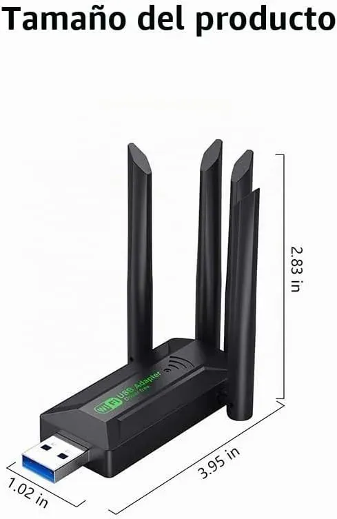 Adaptador WiFi USB de Alta Potencia 1300 Mbps - Image 3
