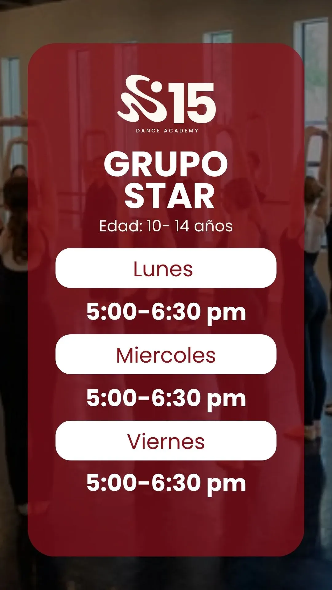 STAR(10- 14 AÑOS)- BAILE