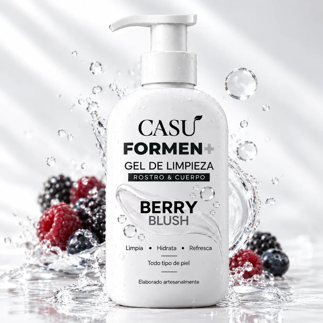 Gel de Limpieza Rostro & Cuerpo Berry Blush ForMen+ - 100 ml
