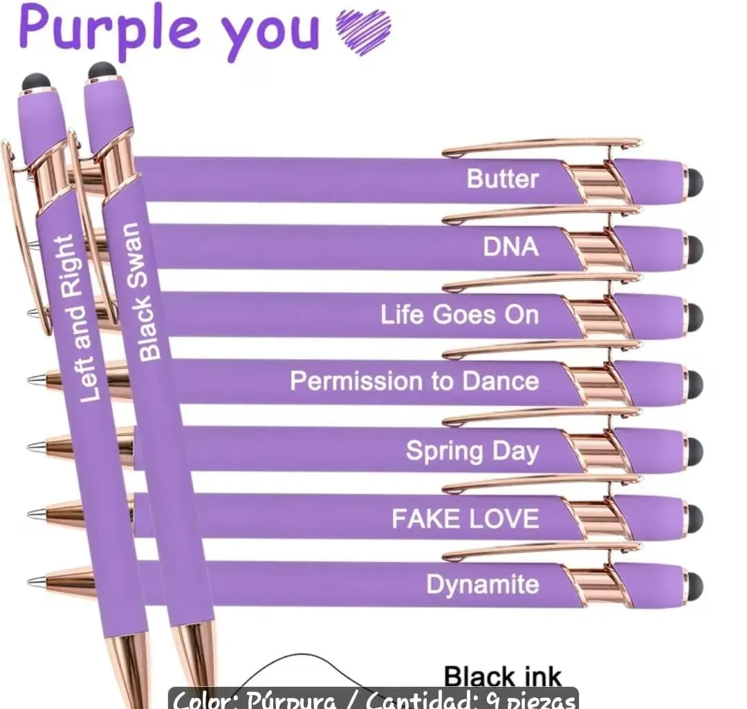 Lapiceros canciones BTS