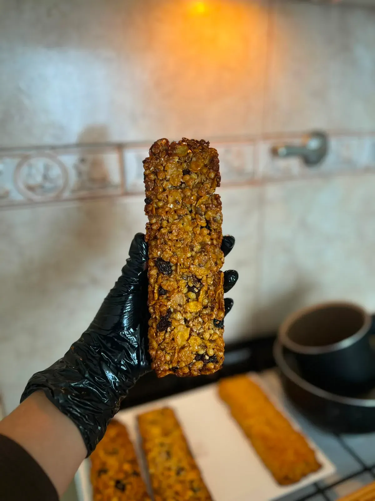 Barra de granola con pasas