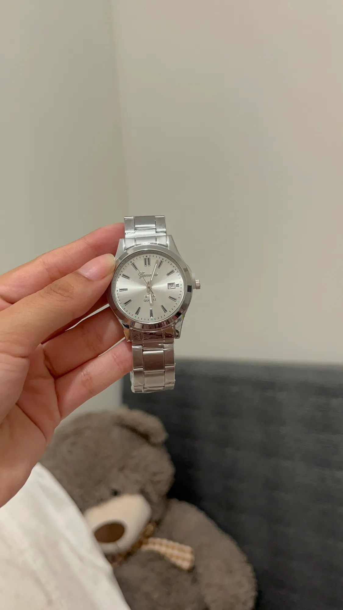 Reloj plateado clásico Silver Muse para varón