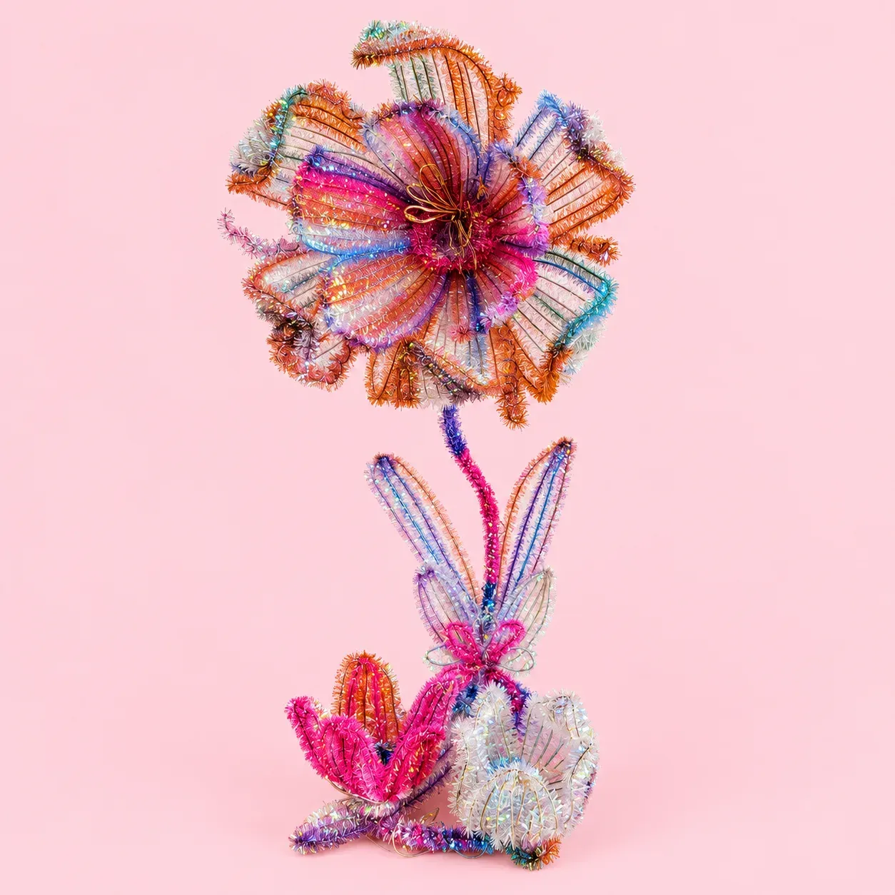 Handmade Iridescent Floral Decoration