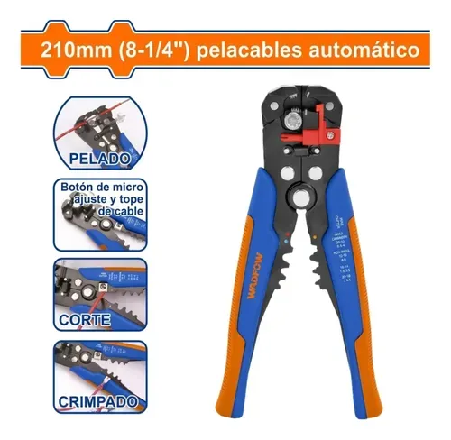 Pelacable Automático Ponchador 3 En 1 Wadfow