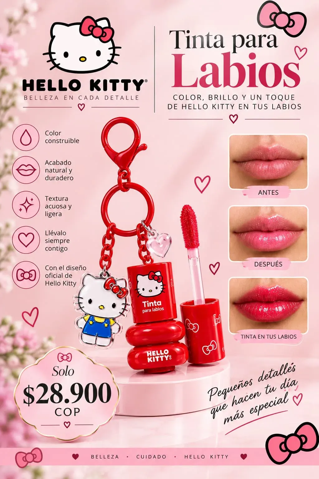 Tinta para labios HELLO KITTY