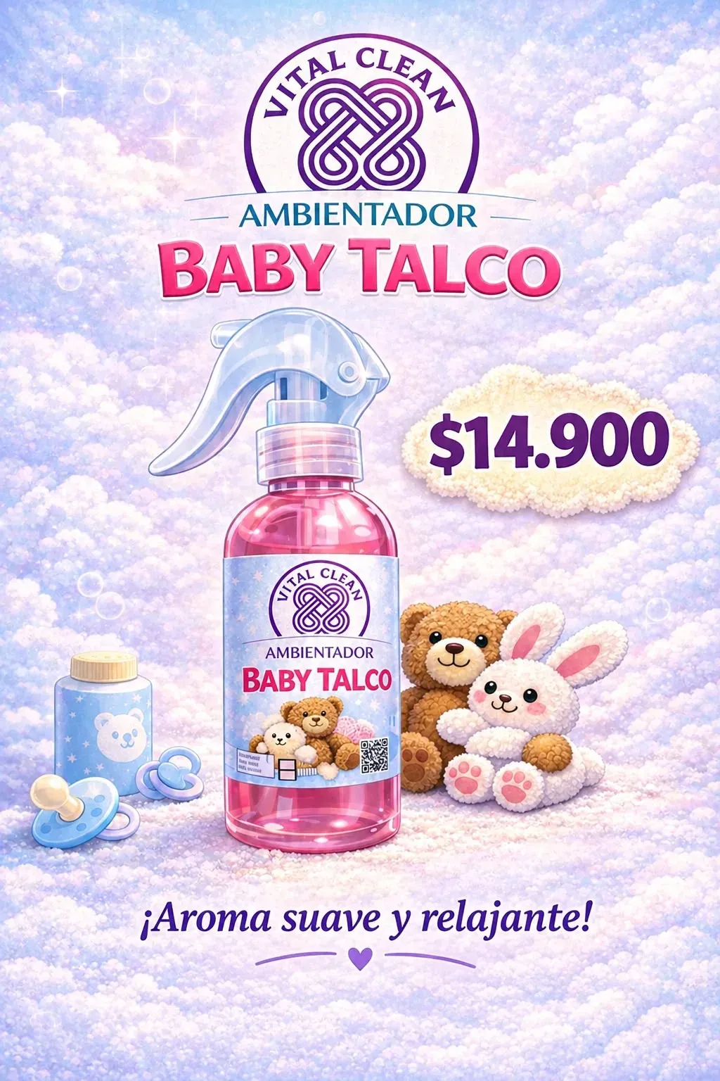 ambientador baby talco