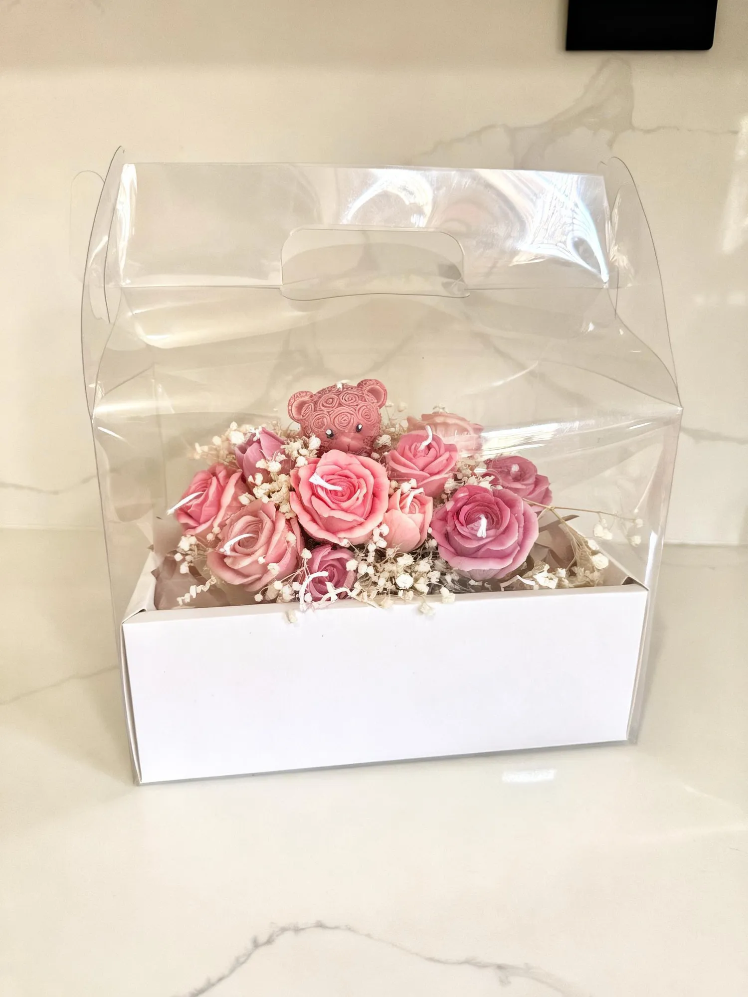 Bouquet en Rosas y oso Velas - Image 2