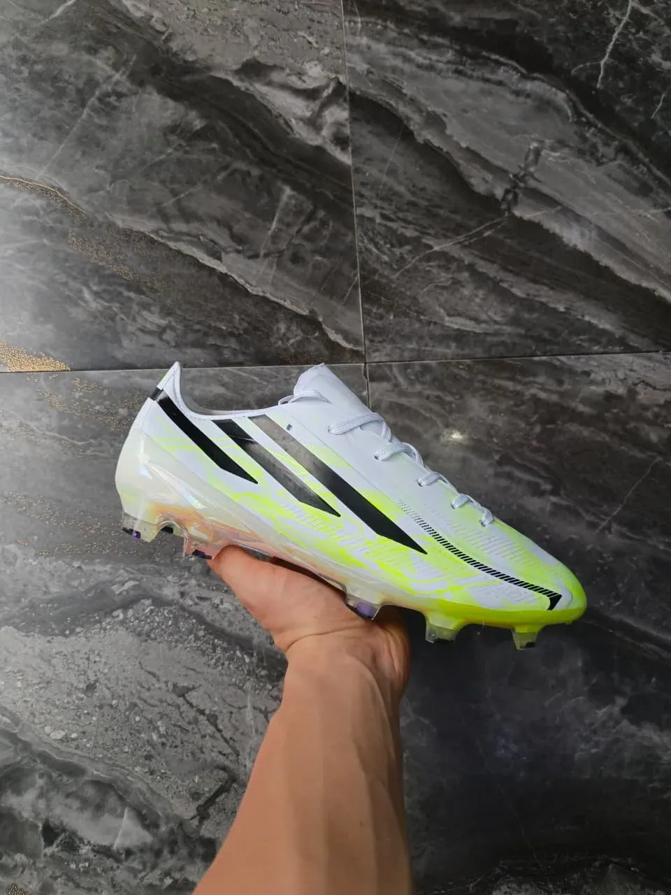 Adidas F50 Elite FG Blanco Neón