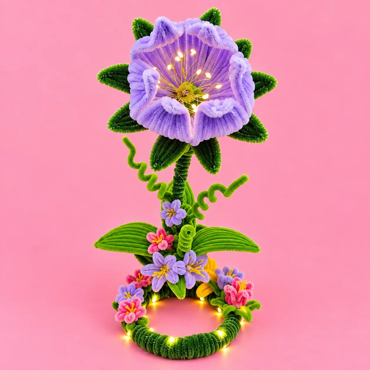 Handmade Light-Up Floral Decoration