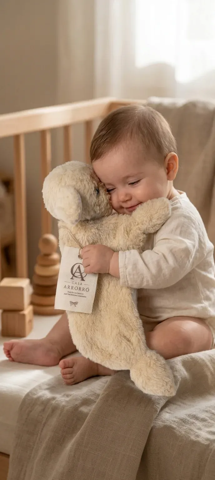 Muñeco babita de Apego · Colección Casa Arrorró® . Oveja beige