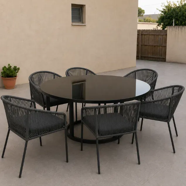 Comedor Luna Cristal (Circular) 4 Personas
