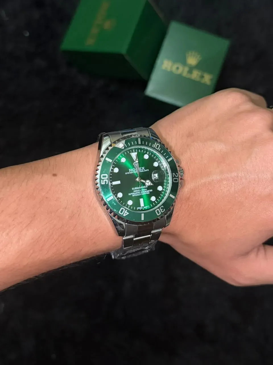 Rolex plata verde - Image 1