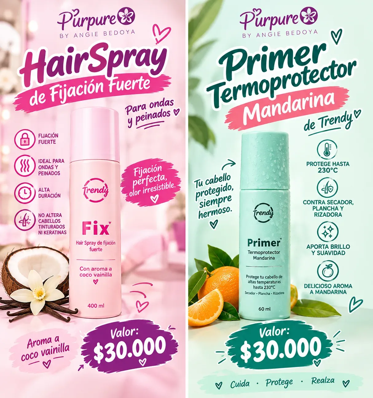 Primer y Fijador capilar Mandarina 