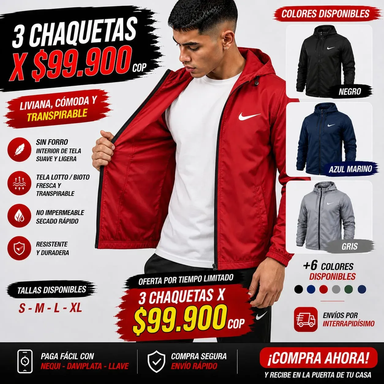 Chaqueta roja Nike - Image 1