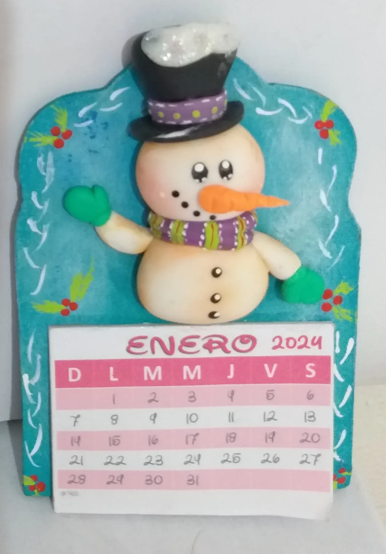 Calendario con imán para refrigerador 